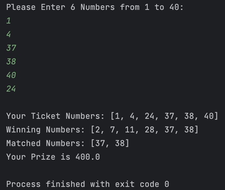 Lottery Program