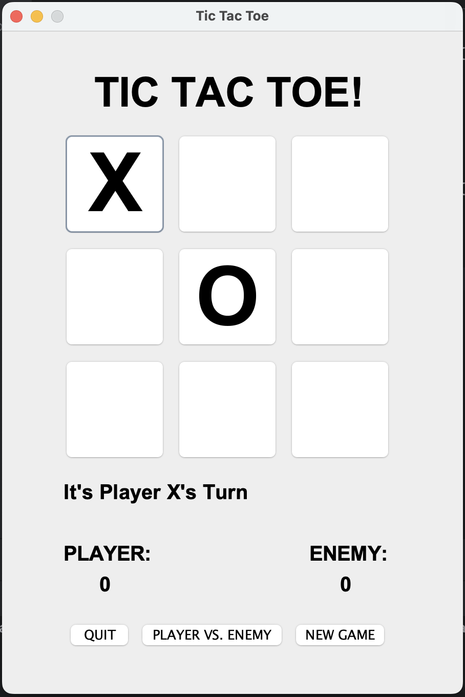 Tic Tac Toe Program